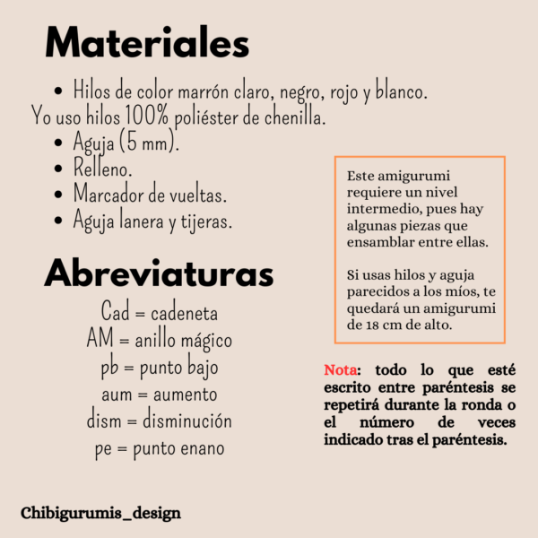 Demo español Imagen donde se detallan materiales necesarios