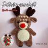 Portada del patrón de crochet de Reno