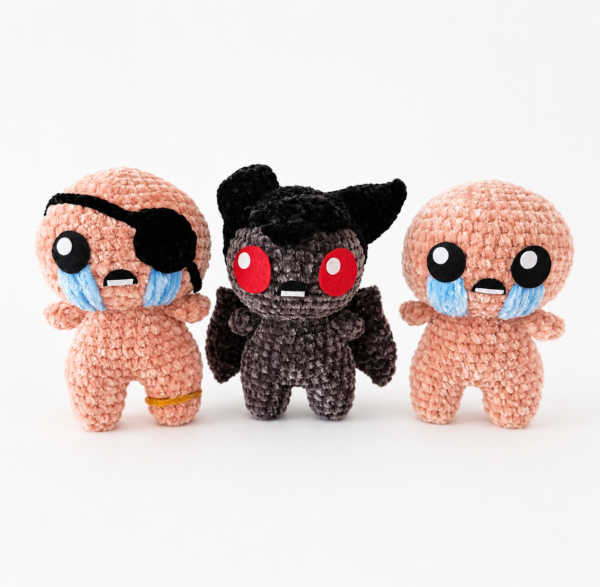 Productos amigurumi Isaac, Azazel y Caín