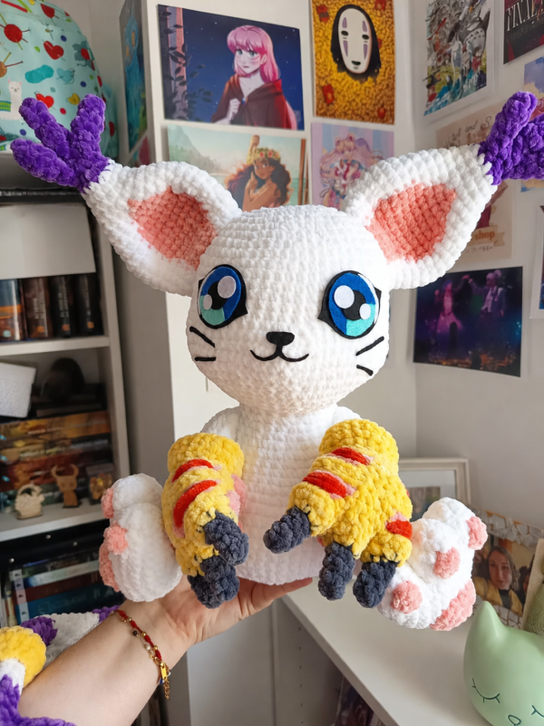 amigurumi gato digital kawaii Producto crochet digimon gato