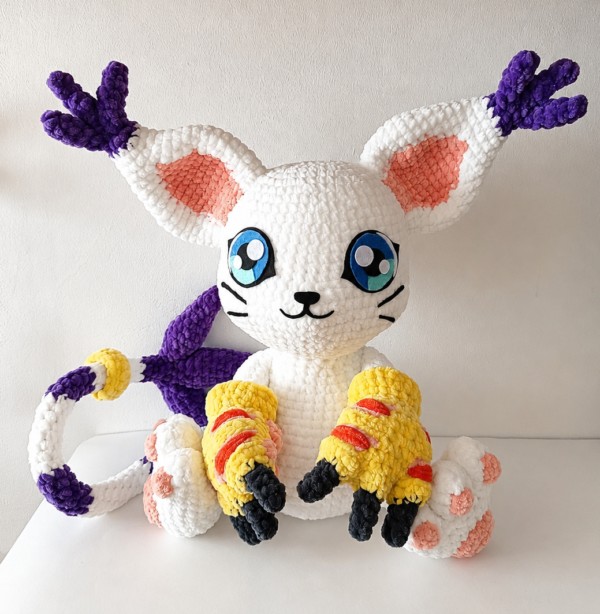 crochet digital cat anime Producto crochet gatomon gigante