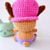 crochet handmade chopper plushie imagen de producto vista trasera chopper