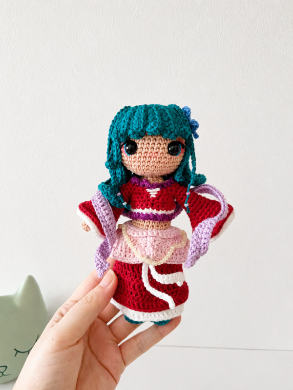 personaje anime ganchillo boticaria veneno misterio Producto hecho a mano maomao boticaria traje danza rojo